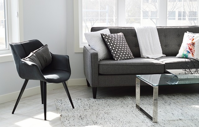 living room chair and sofa